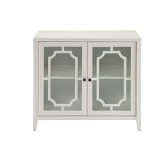 Celestia White Finish Console Cabinet