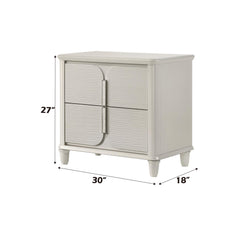 Demeter Pearl White Finish Nightstand