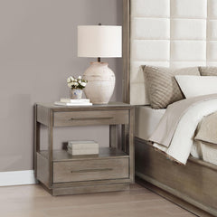 Jupiter Taupe Oak 2-drawers Nightstand
