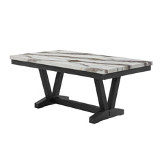Legend Marble Black and White Dining Table