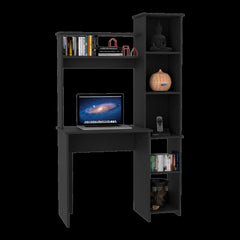 Desk Logan, Five Cubbies, Black Wengue Finish