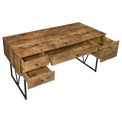 Nova Rustic Nutmeg 4-Drawer Writing Desk