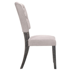 Quasar and Weathered Grey Oak Tufted Back Side Chairs (Set of 2)