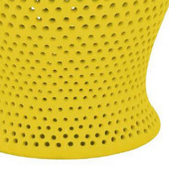 Aurora 25 Inch Ginger Jar, Carved Cutout Lattice, Removable Lid, Yellow