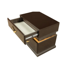 Modern Style 2-Drawer Night stand Made with Wood in Brown