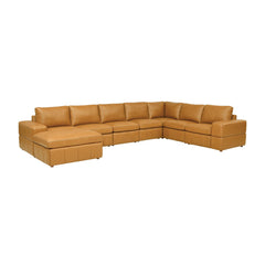 Large Arm Leather Match Upholstery Modular Sectional