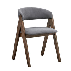 Fable Finish Side Chairs Set of 2, Upholstered Seat and Back Wooden Modern Dining Furniture