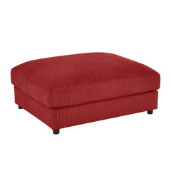 Corduroy Upholstered Rectangle Ottoman