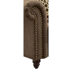 Zenith Brown Linen Chair W/Pillow