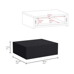 Galaxy Floating Nightstand , End Table, Side Table Wall-Mounted with Drawer -Black -Bedroom