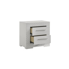 Galaxy Modern Style 2-Drawer Night stand Made with Wood in White