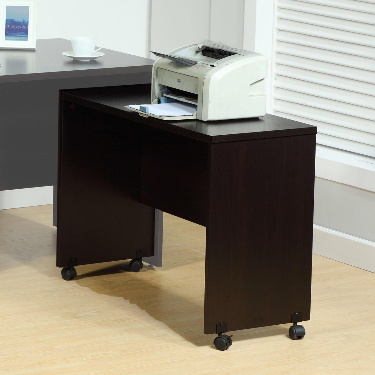 Aegisthus Mobile Stand, Computer Desk, Home Office Desk - Red Cocoa