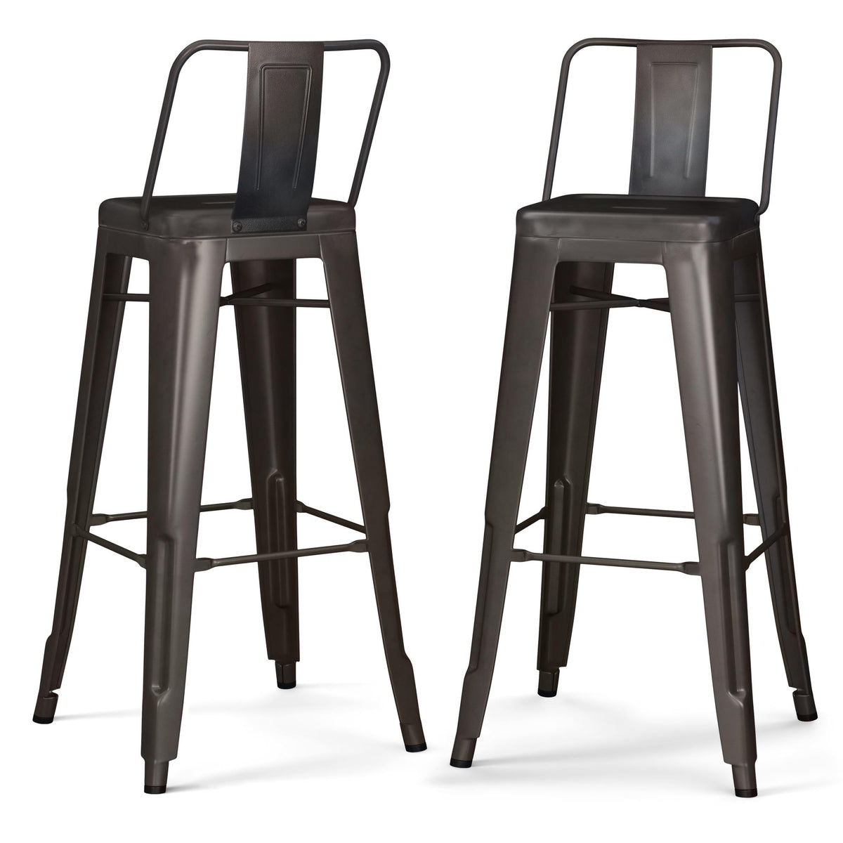 Armageddon - 30" Metal Bar Stool (Set of 2) - Gun Metal Grey