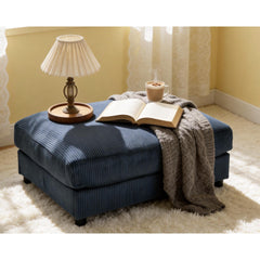 Corduroy Upholstered Rectangle Ottoman