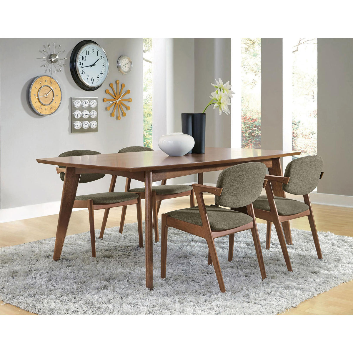 Helen Dark Walnut 5-piece Dining Set
