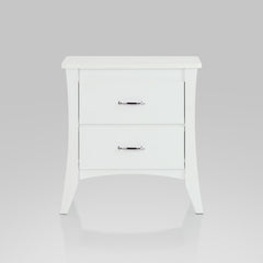 Aura White Finish Accent Table