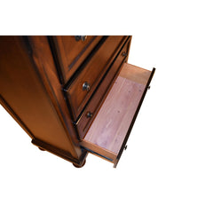 Chest Made with Wood in Dark Walnut Color