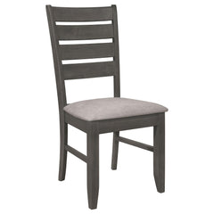 Iphigenia and Dark Grey Padded Seat Side Chairs (Set of 2)
