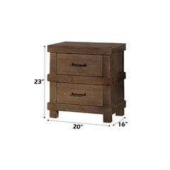 Showcase Antique Oak Finish Nightstand