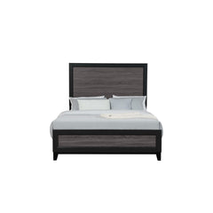 OLYMPUS GREY AND BLACK QUEEN BED