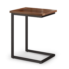 Orion - Wide C Side Table - Dark Cognac Brown