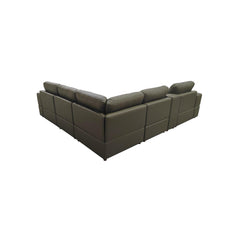 Large Arm Leather Match Upholstery Modular Sectional