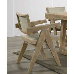 Dining Room Arm Chairs Oak Finish Upholstered Polyester Seat 2pc Dining Chairs Dining Room Furniture