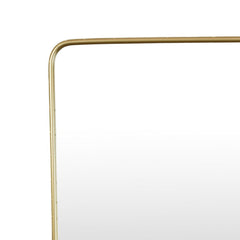 Sonata Wall Mirror Decoration with Shelf, 17 x 24, Gold Metal