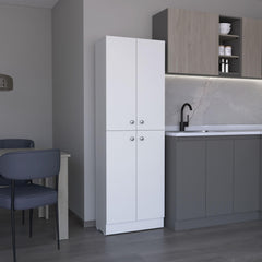 Archive Kitchen Pantry Storage Cabinet 71" Height, With 4 Doors, 5 Adjustable Shelves, Freestanding Cupboard for Dining Room Living Room, Laundry