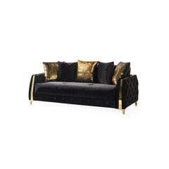 Waltz Modern Style sleeper Sofa made with wood in Black