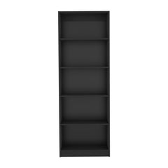 Planet 4-Tier Bookcase with Modern Storage for Books and Decor, Black