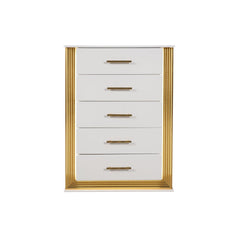 Epimetheus Contemporary Style 5-Drawer Chest Made with Wood & Gold Finish