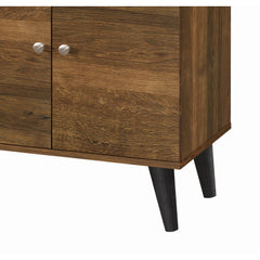 Tale TV Stand for TVs up to 47.3", with 2 Storage Shelves& 1 Cabinet, Modern Entertainment Centre for TV in Living Room in Brown