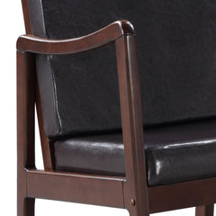 Aegisthus Dark brown Synthenic Leather & Espresso Finish Rocking Chair