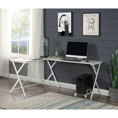 Star White Finish Computer Desk