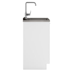 Epic - 28" Laundry Cabinet with Faucet and Stainless Steel Sink - White