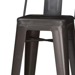Armageddon - 30" Metal Bar Stool (Set of 2) - Gun Metal Grey