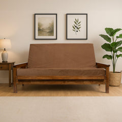 Memory Foam Infused Futon Mattress Full XL – Washable Removable Cover, Heavy-Duty Zipper, Thick Foldable Sofa Bed Cushion for Guest Room, Apartment, Dorm (Frame NOT Included)