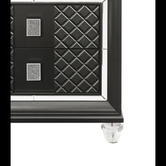 Armageddon Metallic Gray Finish Nightstand