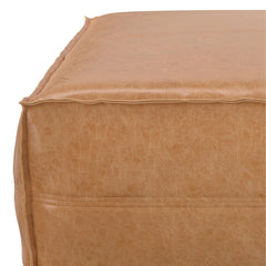Crown - Extra Large Coffee Table Pouf - Distressed Brown