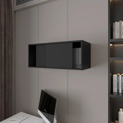 Wenge Floating Cabinet with Sliding Door