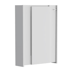 Wall Foldable Table with Multiple Shelves, White
