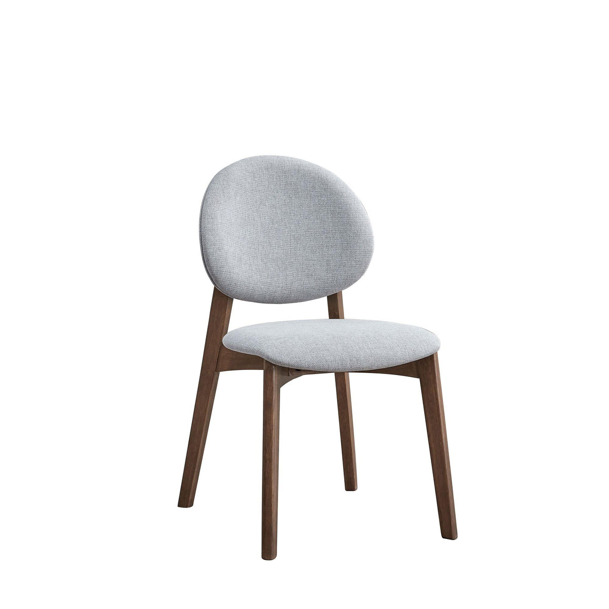 Hades Light Gray & Walnut Finish Side Chair (Set of 2)
