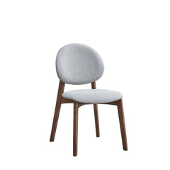Hades Light Gray & Walnut Finish Side Chair (Set of 2)