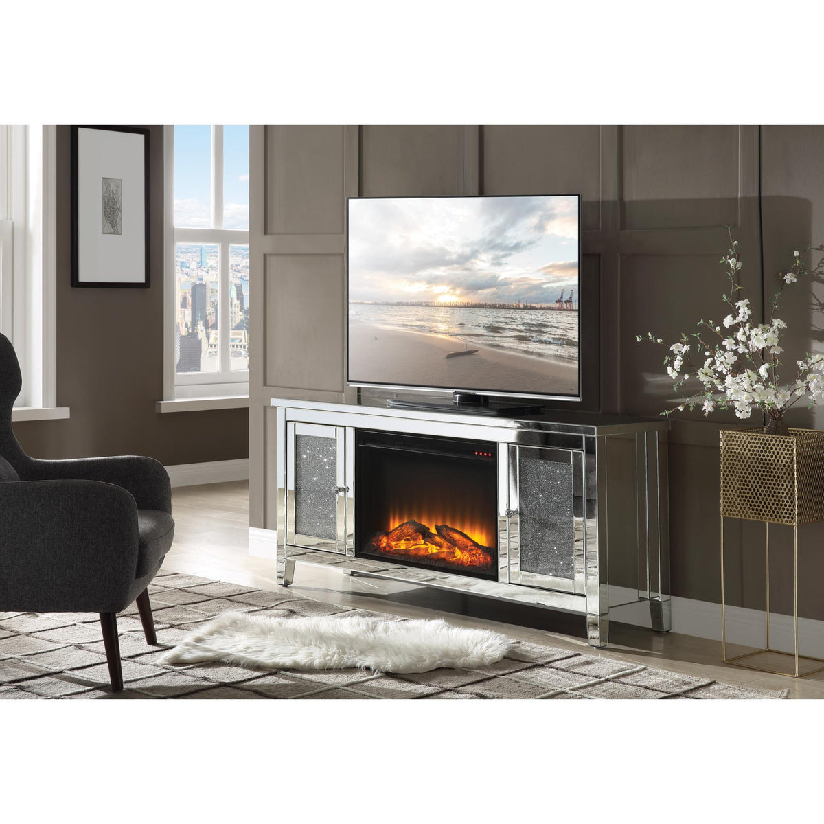 Infinity Tv Stand W/Fireplace