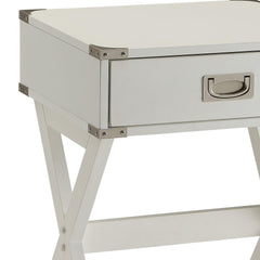 Hera White Finish Accent Table