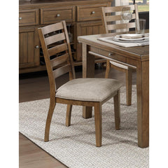Valhalla Finish Traditional Style Side Chairs Set of 2pc Wooden Frame Ladder Back Design Dining Room Furniture