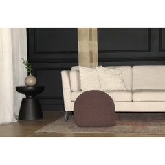 SEMI-Rounded Pouf - Cable Knitted - Handmade - Perfect Seating for Children and Adults - Footrest for Living Room or Bedroom - 100% Cotton Pouf (21" X 21" X 18")