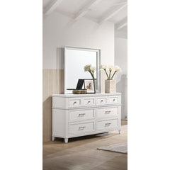 White Square Mirror