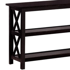 Poem Merlot Sofa Table with 2-shelf